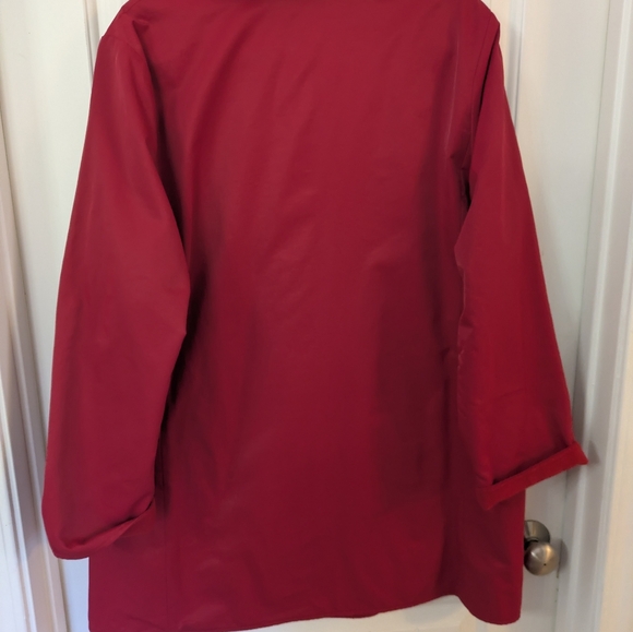 Eileen Fisher Red Long Jacket With Fleece Lining - Like New Condition - Picture 7 of 7